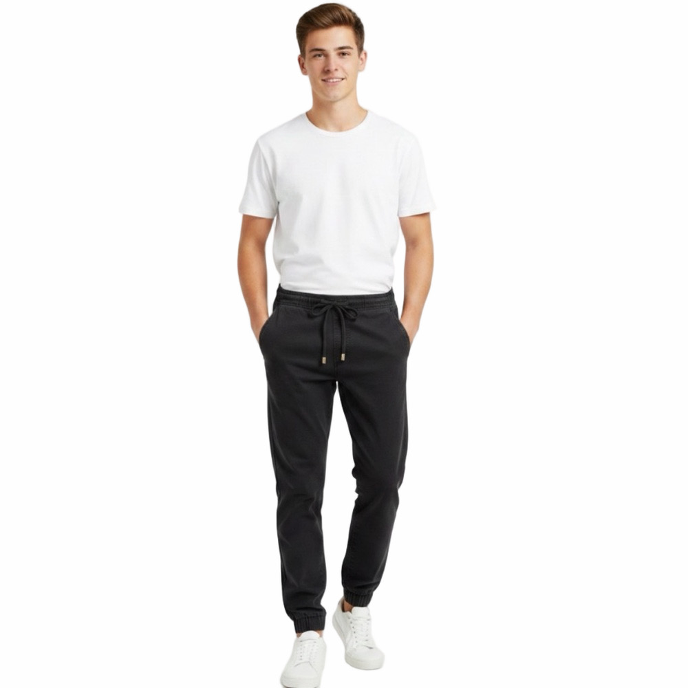 Bluenotes Black Casual Jogger Style Everyday Pants Bottoms Men Medium Drawstring